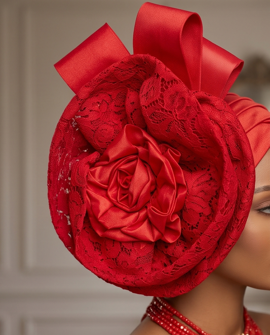 African Ladies Fascinator Turban