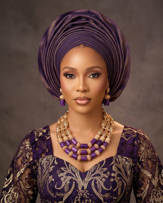 Purple Authentic beaded Necklace Sets