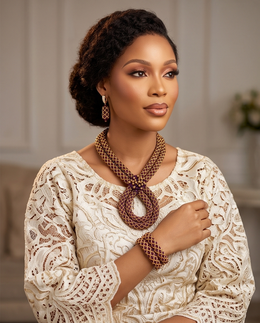 Handmade Crystal bead Necklace Sets