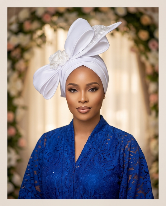 White Party Turban Women Headgear Turban