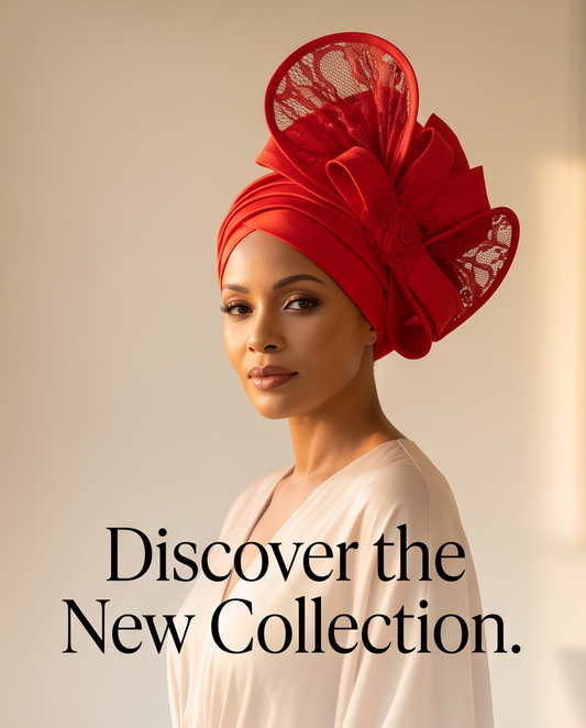 Red Fascinator Turban