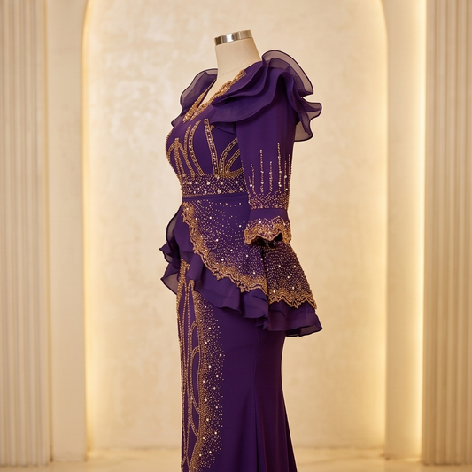 Purple Fancy Sequins Dress. Price