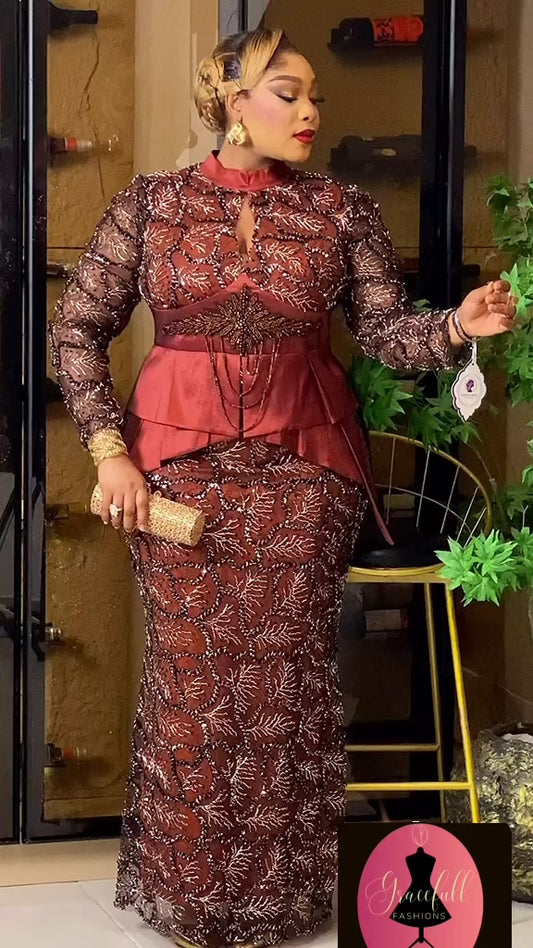 Trending Red  carpet Dress, Wedding Guest Lace Dress , Mother of the Bride Outfit.