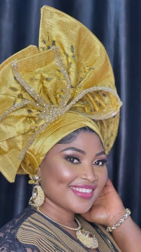 Adanna Aso Oke, Auto- Gele, Ready to wear , Nigeria Auto Gele , African Headgear