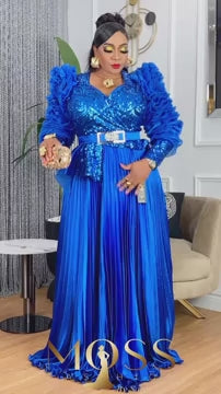 African  Ladies party Dress , Sequins Dress, unique Dress, Maxi  Dress