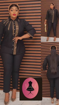 Women’s Lamira Pant and Top suit . Two pcs pant suit