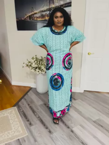 African Queen mama  Kaftan , Elegant patch Kaftan