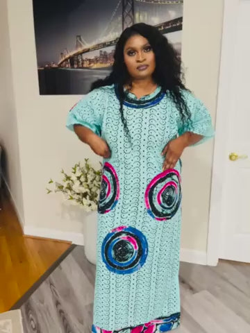 African Queen mama  Kaftan , Elegant patch Kaftan
