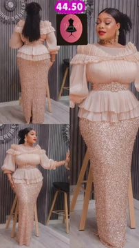 Red carpet Dress, Wedding Guest Dres Sequins Dress