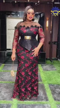 Luxury Evening Dress, Rich mummy two pics Dress , African Women Party Dress