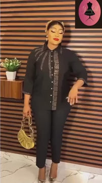 Women’s Lamira Pant and Top suit . Two pcs pant suit