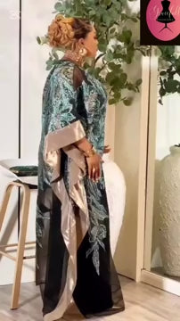 Classy African Women Kaftan , Luxury Kaftan , Trending Mikado Boubou  Kaftan