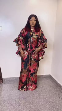 Elegant Flowers Kaftan , Rich mummy Boubou Kaftan , Party Kaftan , Luxury Dress.