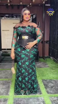 Luxury Evening Dress, Rich mummy two pics Dress , African Women Party Dress
