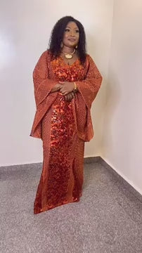 African Women Luxury Party Kaftan , Rich Anutie Lace Kaftan , Elegant Kaftan