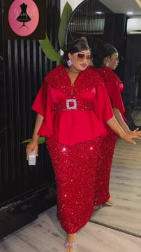 Elegant Red party Dress , Mother’s of the Bride Wedding Dress